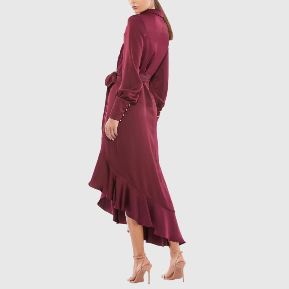 NWT |  Mac Duggal Wrap Midi Dress - Picture 2 of 3